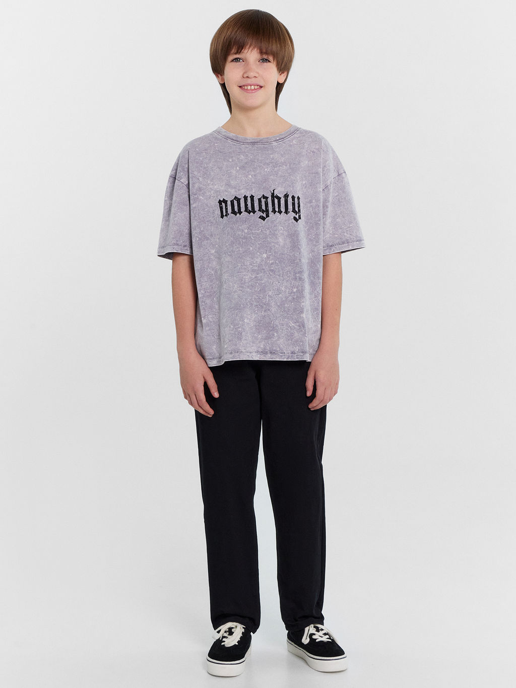 Футболка для мальчиков серая с эффектом acid wash - Mark formelle фото 3