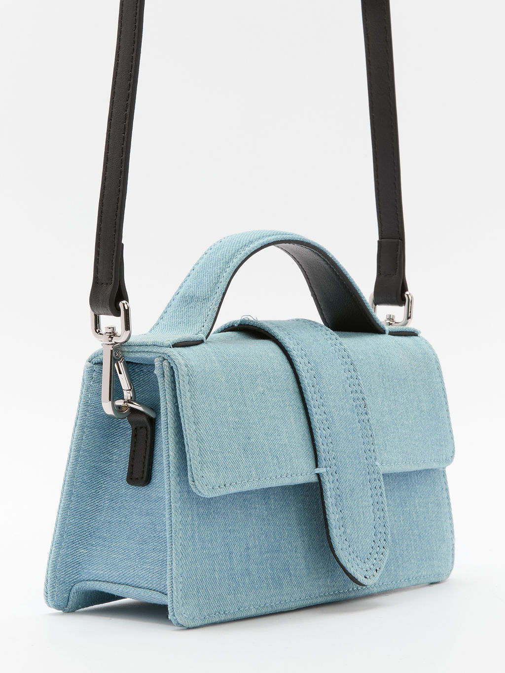 Женская сумка с ручками из денима TENDANCE Артикул 4248264, светло-голубой  фото 2