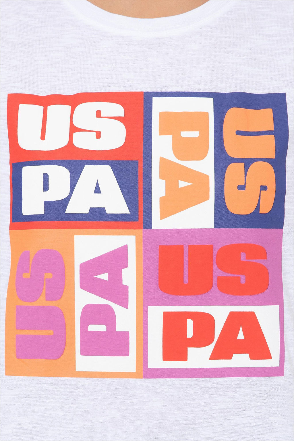 Женская синяя укороченная футболка с круглым вырезом Неожиданная скидка в корзине - U.s. polo assn фото 6