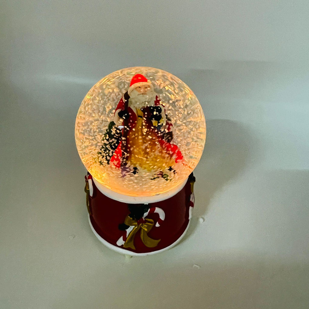 Новогодний декор - Снежный шар 16 см (стекло, свет, музыка) в ассортименте - Ип лебедев о.ю фото 7