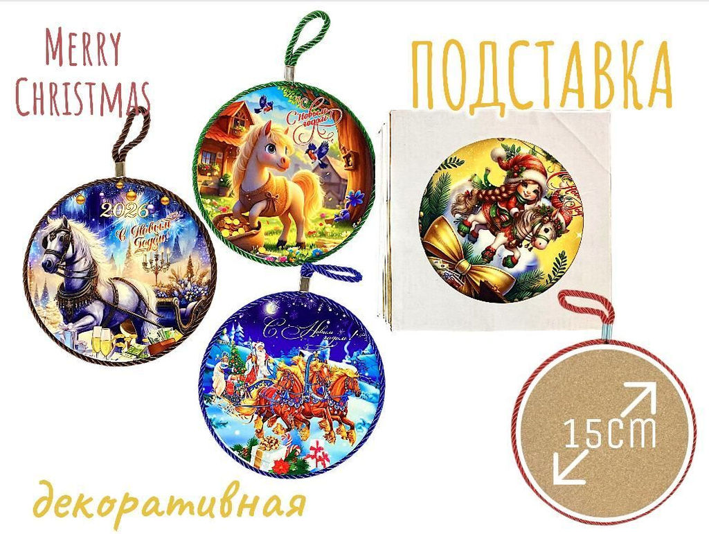 Декоративная подставка 15см, символ 2026 г - 1000 деталей фото 3