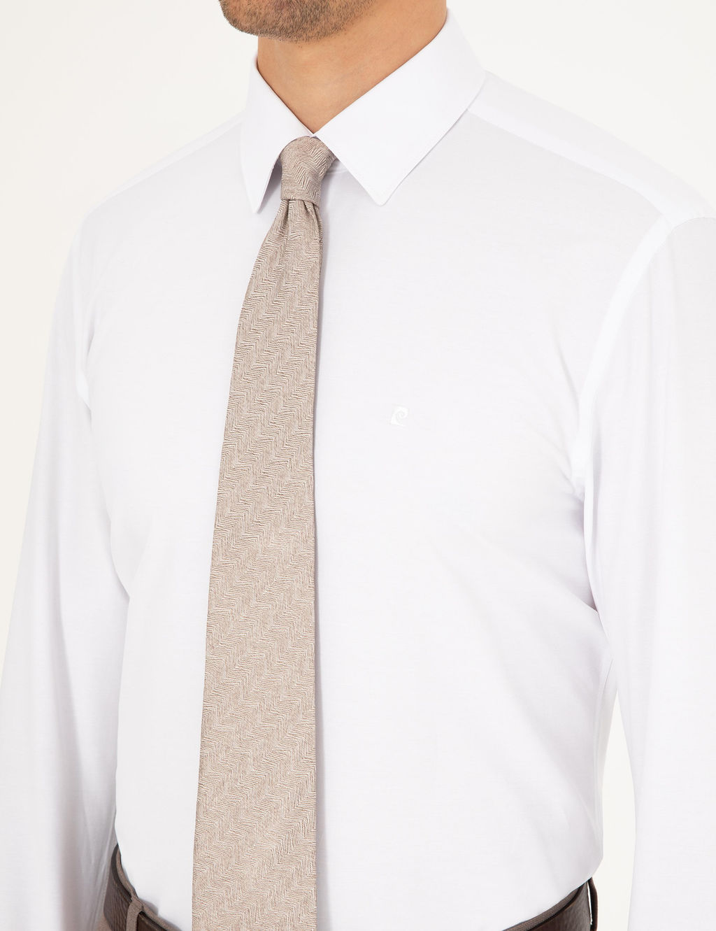 Beyaz Slim Fit Uzun Kollu Basic G_mlek - Pierre cardin фото 7