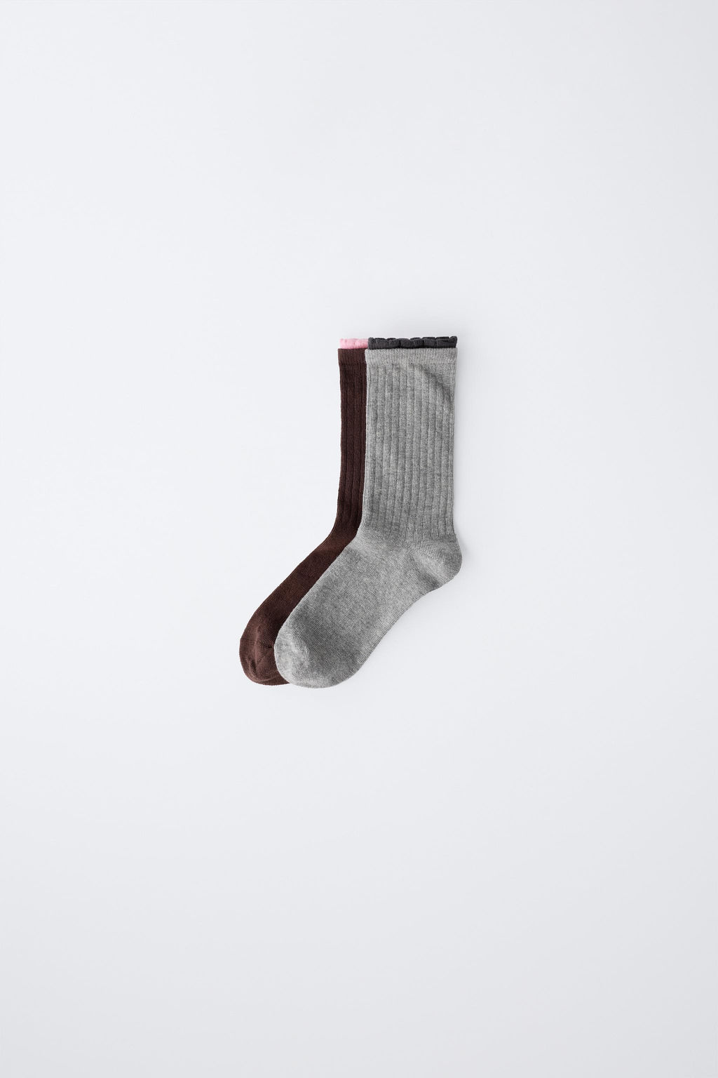 PACK OF TWO DOUBLE-EFFECT LONG SOCKS - Zara фото 9