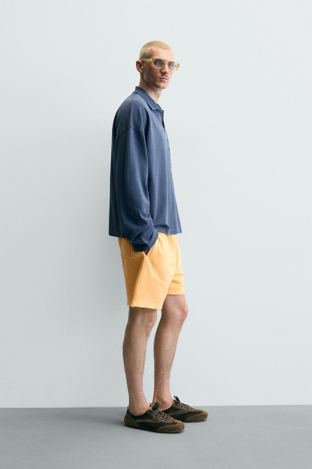 POLO PIQU? RELAXED FIT PARCHE N?MEROS / Azul - Zara фото 4