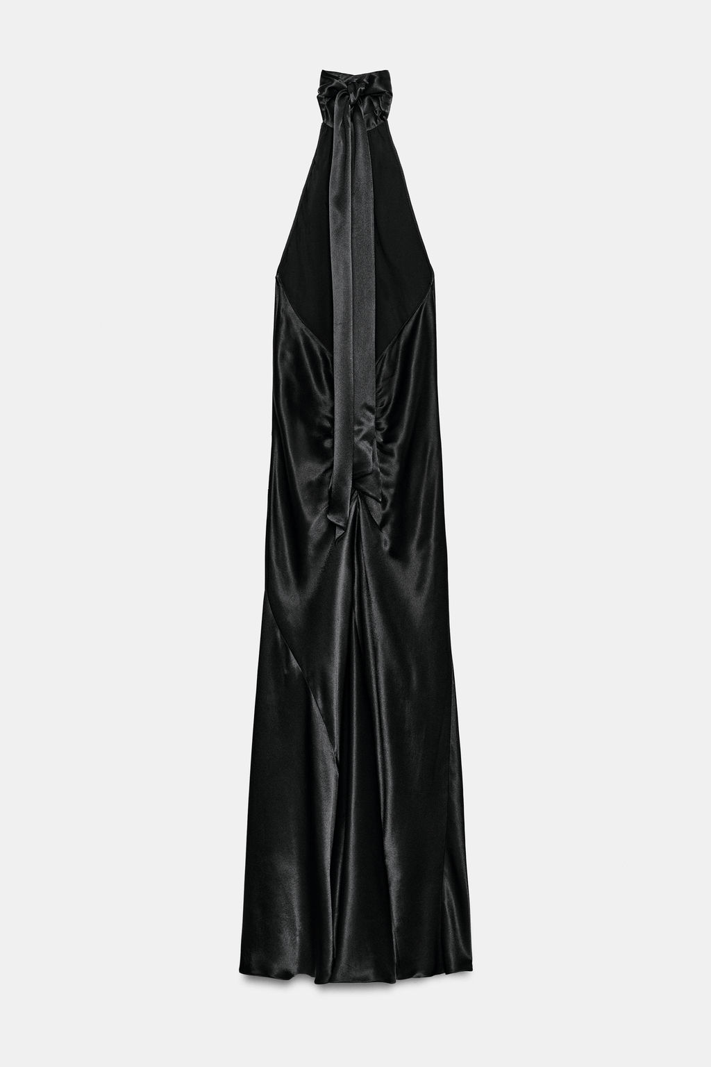VESTIDO HALTER SATINADO ZW COLLECTION / Negro - Zara фото 11