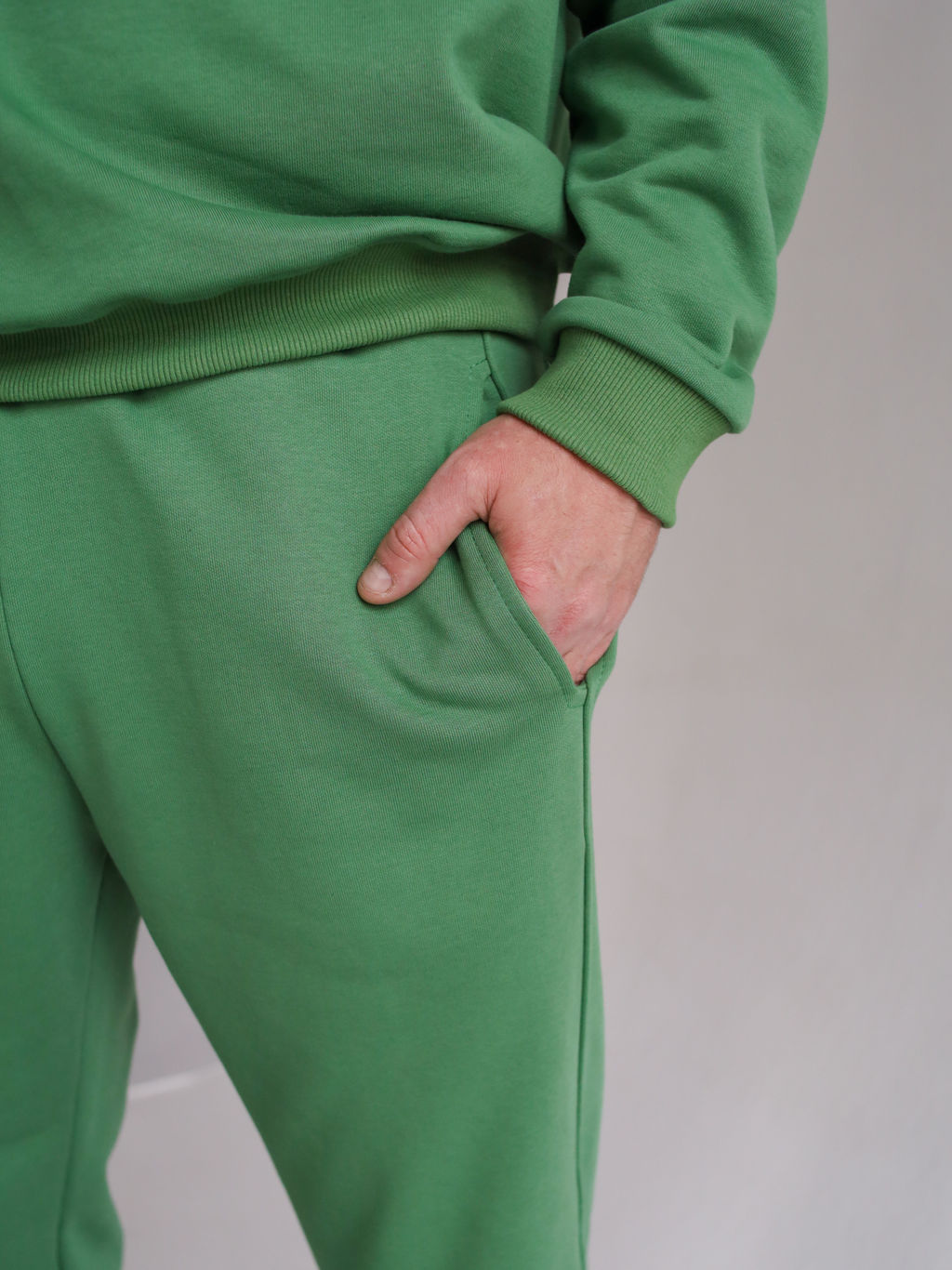 Брюки базовые мужские, мох - Inzibe фото 5