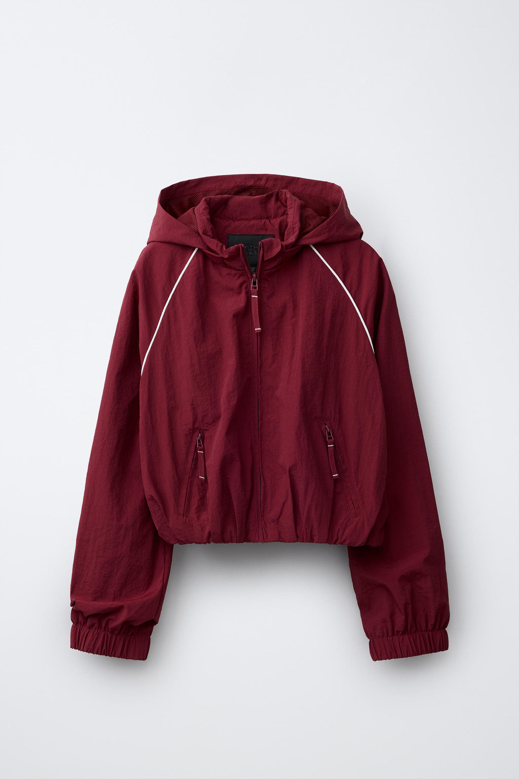 CAZADORA VIVOS CONTRASTE SPORTY / Burgundy - Zara фото 3