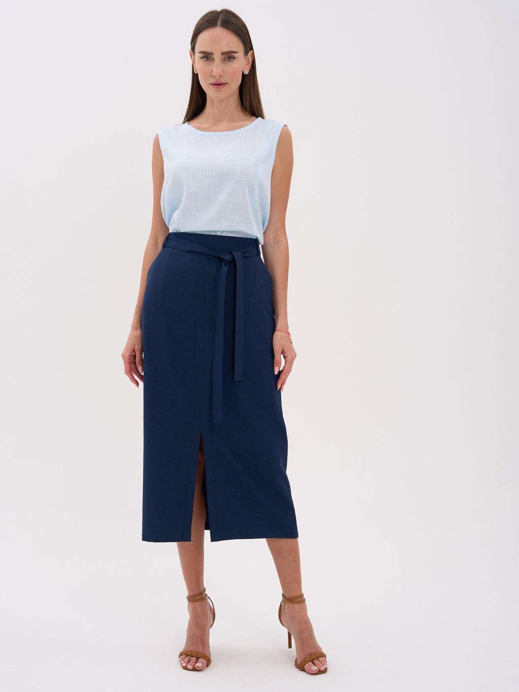 льняная юбка ЛЕН с ВИСКОЗОЙ - Трика фото 3