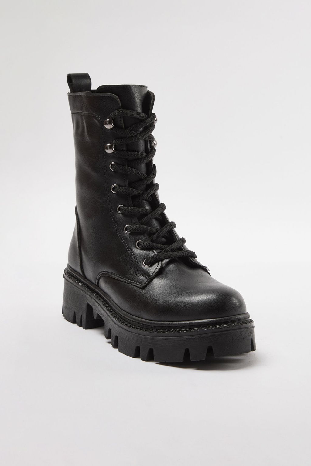 Trendyolmilla Shoes Siyah Fermuar ve Bagc?k Detayl? Kad?n Postal Bot TAKAW25BO00025  фото 8