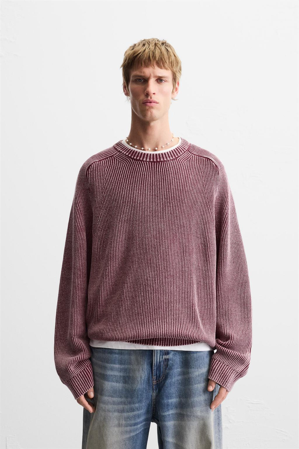 FADED TEXTURED SWEATER - Zara фото 19