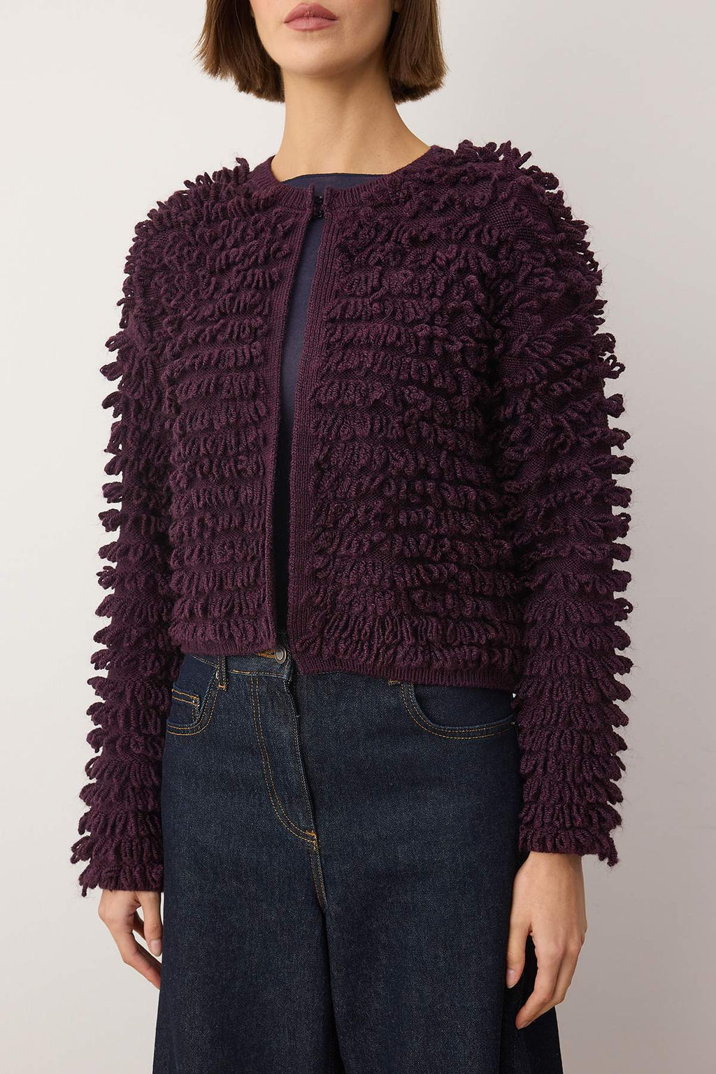 Mor Bisiklet Yaka Dokulu Triko H?rka TWOAW26HI00300 - Trendyolmilla фото 3