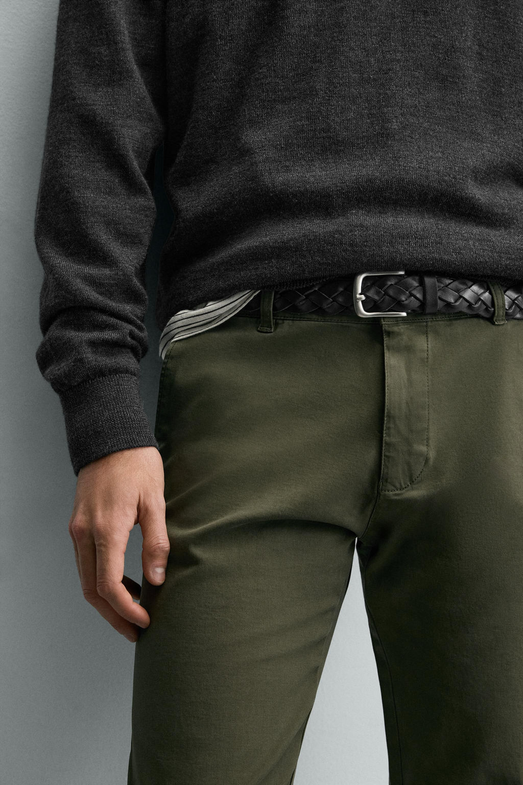 SKINNY FIT CHINO TROUSERS - Zara фото 14