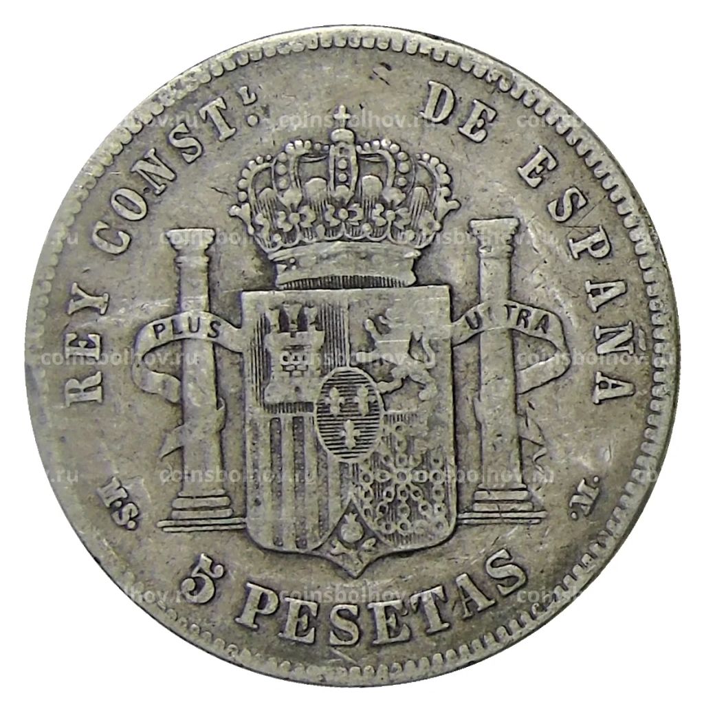 5 песет 1885 года Испания