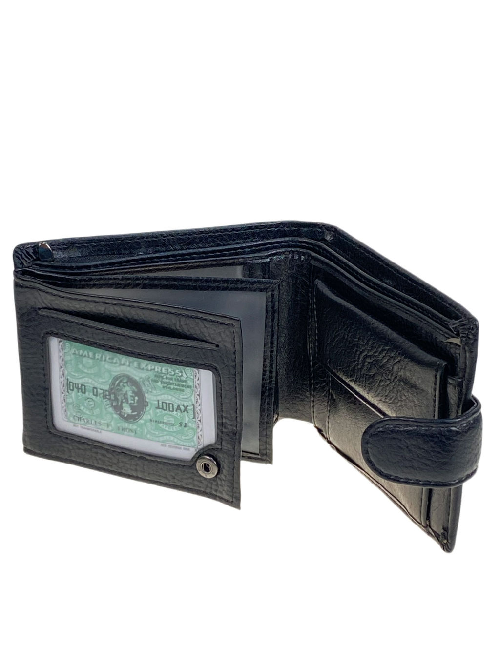 Портмоне мужское из натуральной кожи , цвет черный - Greta фото 2