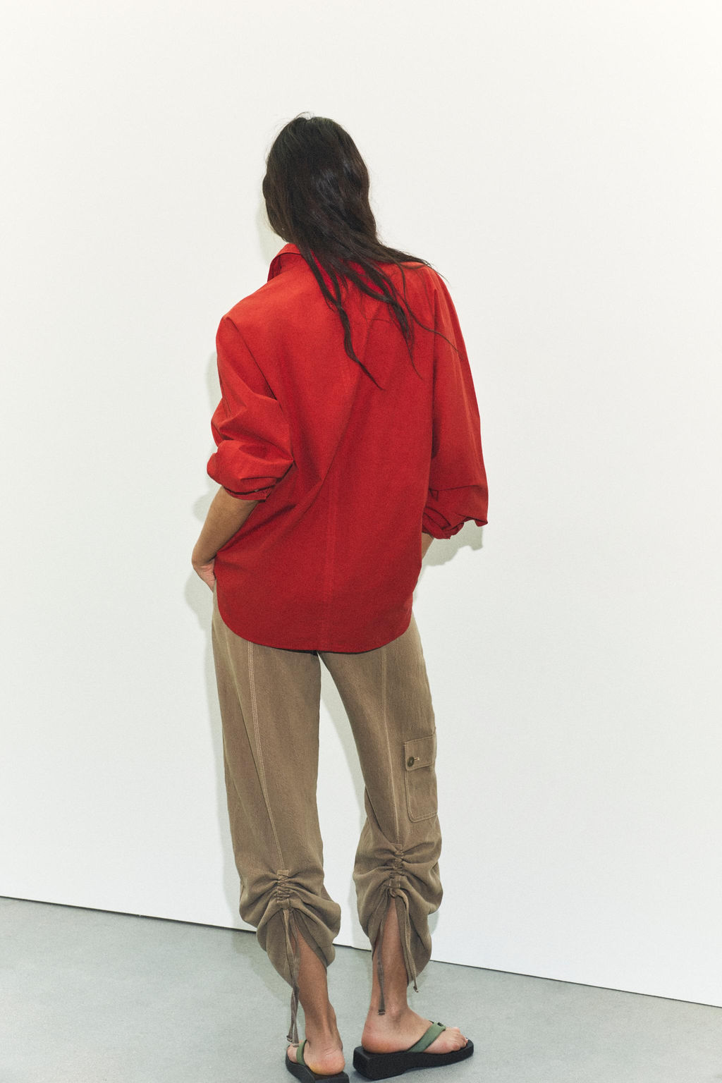 WASHED OVERSIZE POPLIN SHIRT - Zara фото 11