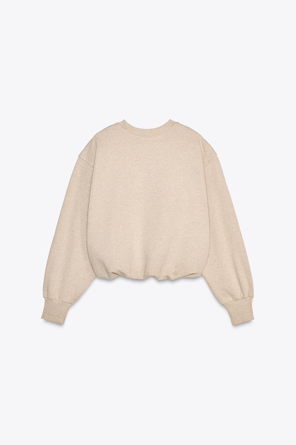 BALLOON CROPPED SWEATSHIRT - Zara фото 6