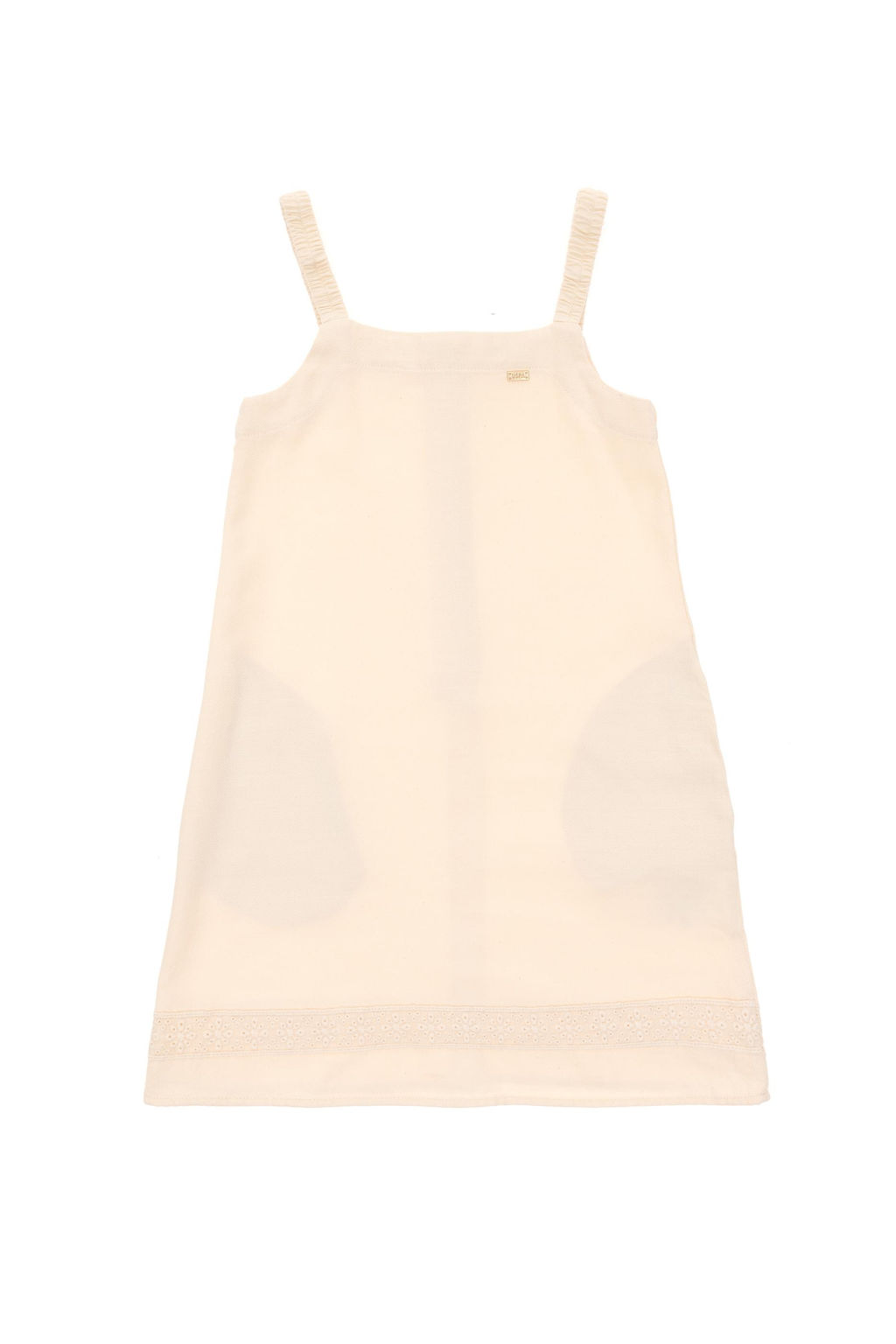 Тканое платье цвета экрю для девочки Неожиданная скидка в корзине - U.s. polo assn фото 2