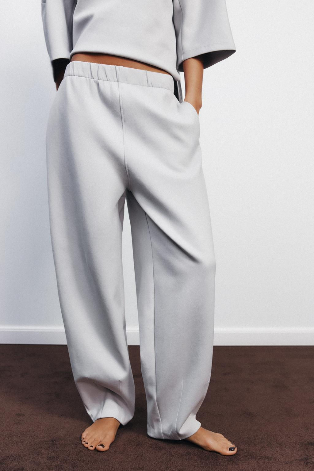 INTERLOCK COCOON TROUSERS - Zara фото 10