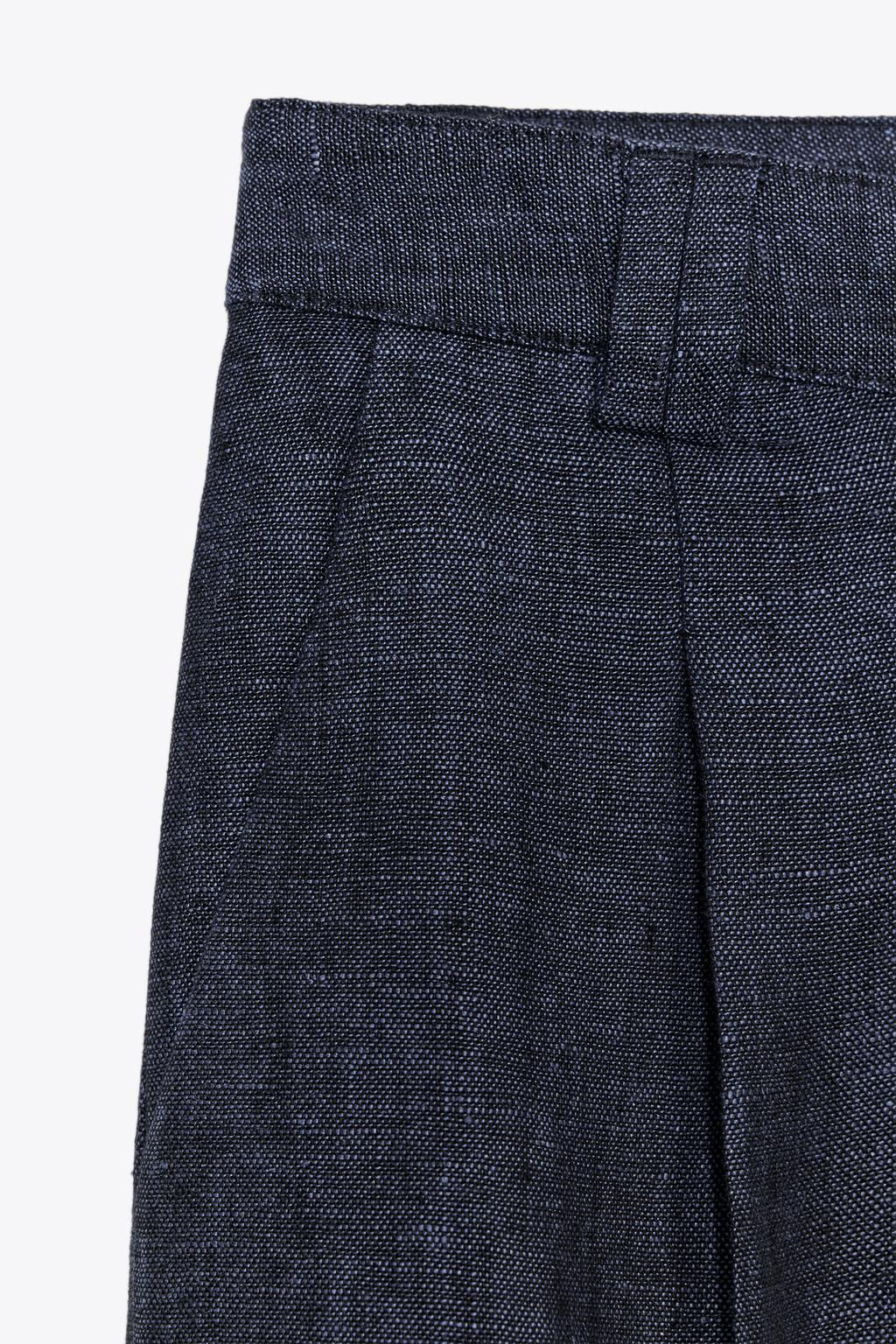 100% LINEN CROSS-WAIST TROUSERS - Zara фото 8
