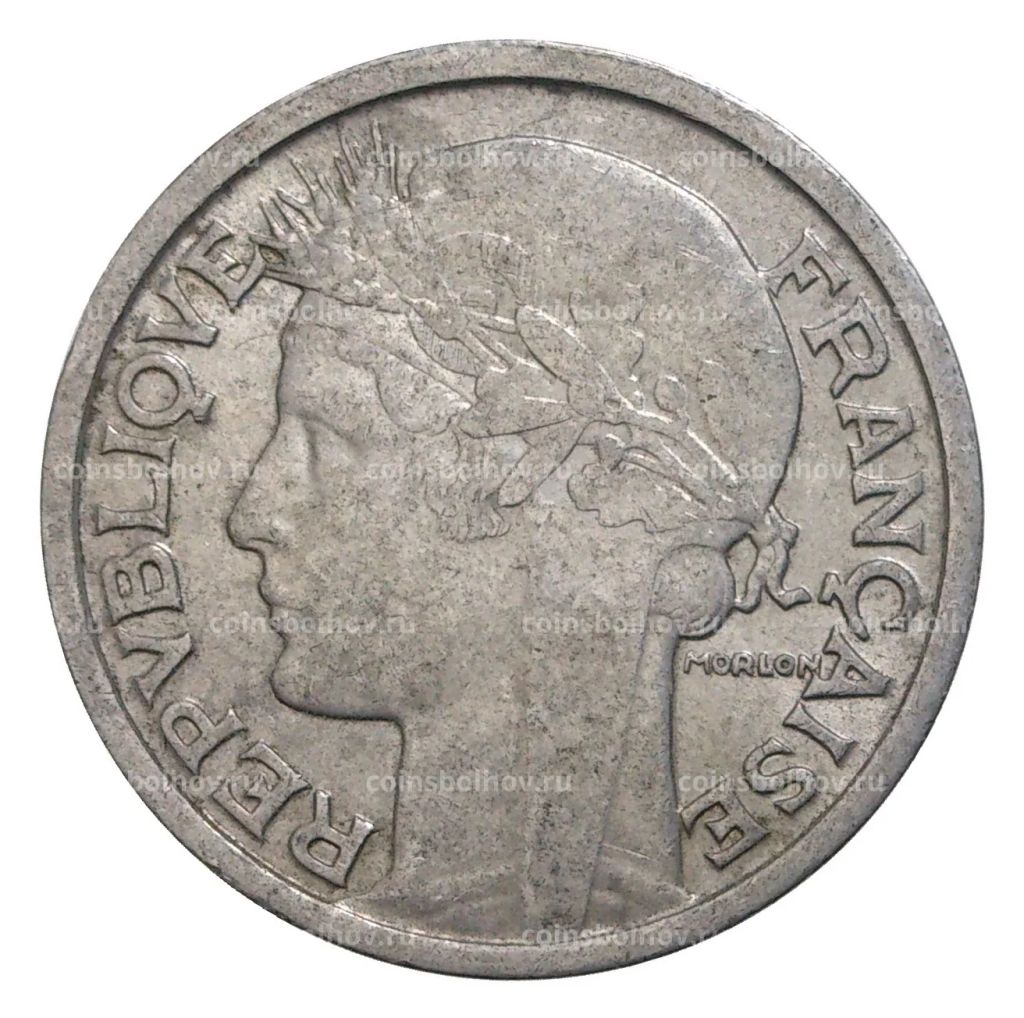 Монета 2 франка 1959 года Франция