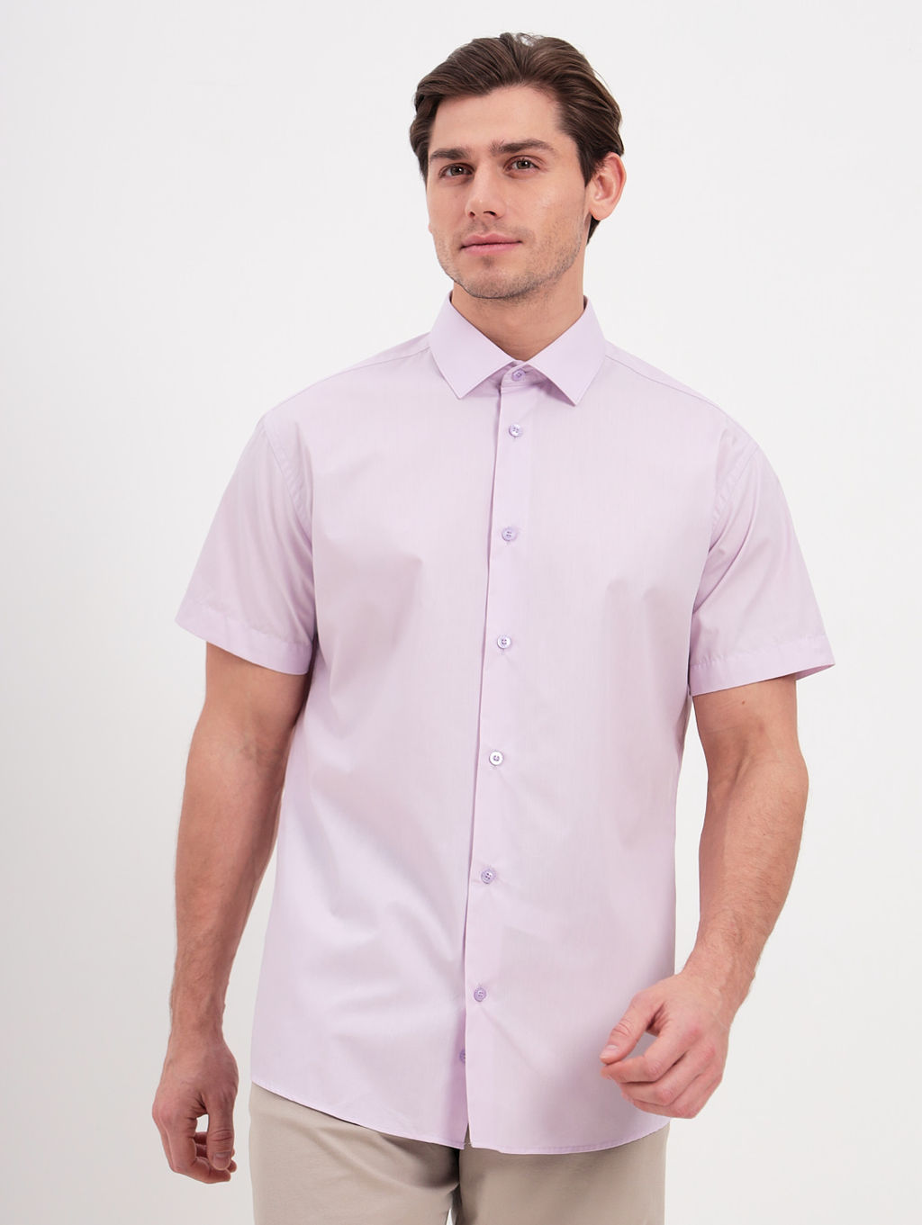 Сорочка мужская короткий рукав GREG 710/209/LIL/Z  фото 6