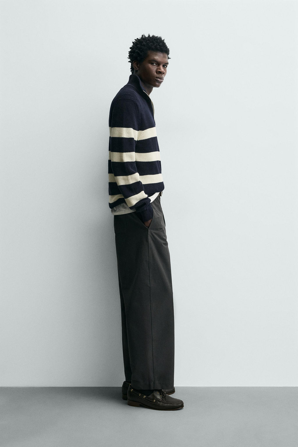 PURL KNIT QUARTER-ZIP JUMPER - Zara фото 4