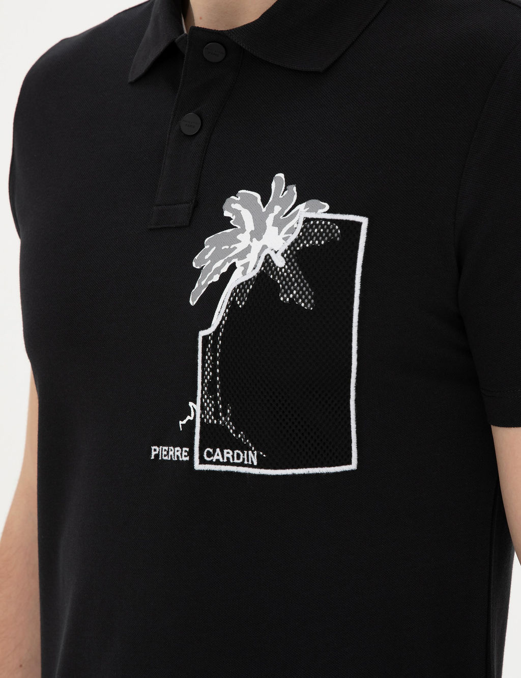 Siyah Slim Fit Ti__rt