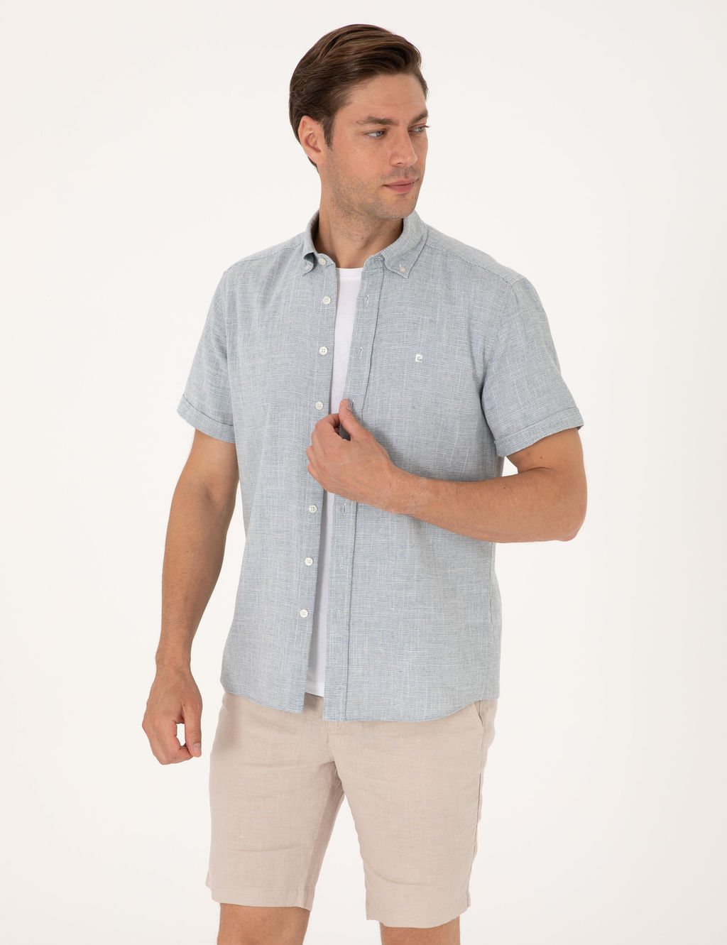 Ye_il Regular Fit K_sa Kollu G_mlek - Pierre cardin фото 3