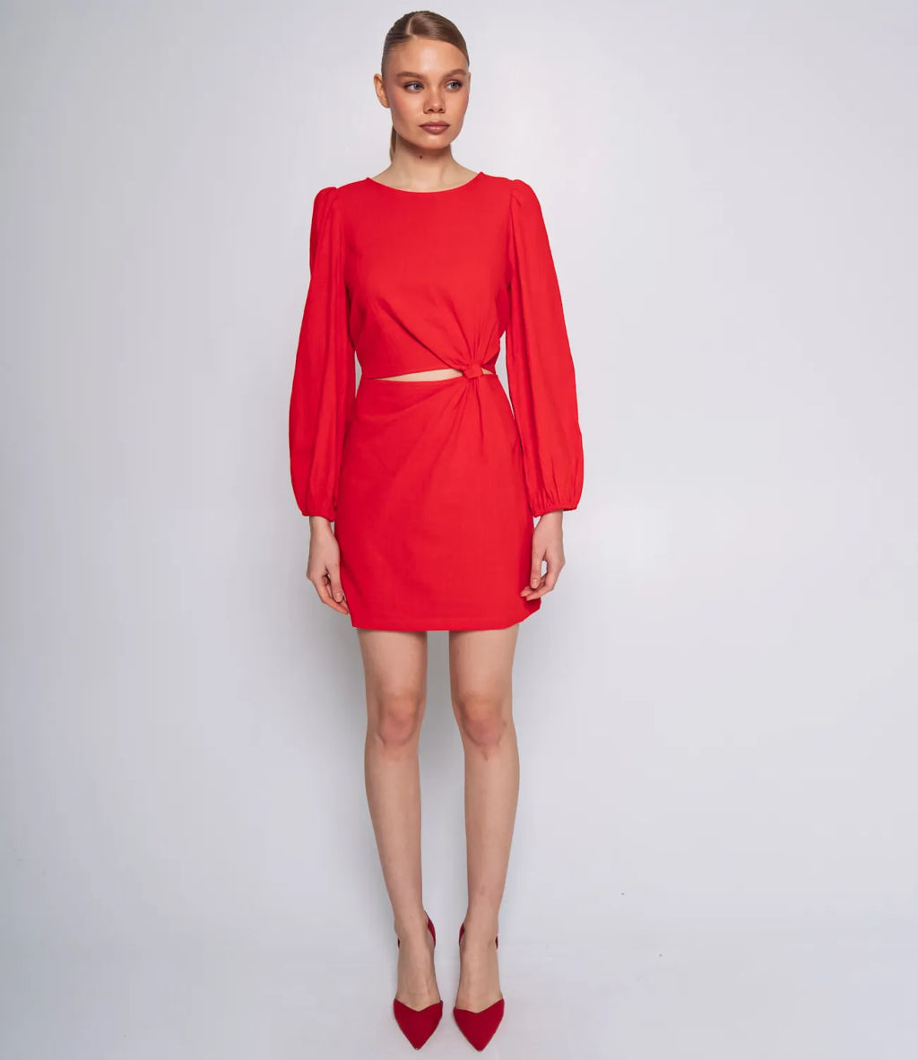 Платье #ОКТ025014, красный