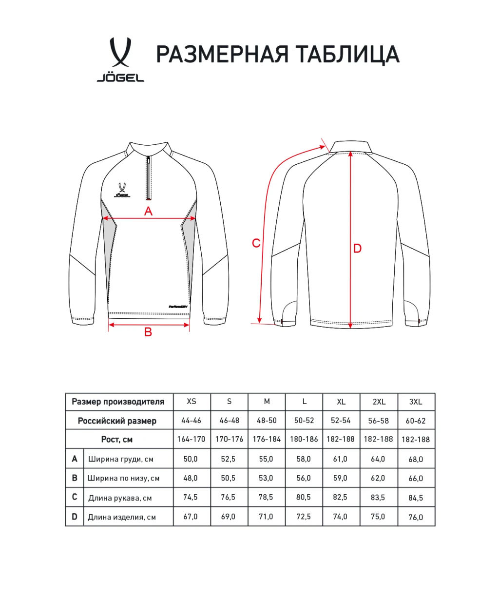 Джемпер тренировочный JOGEL PREMIER PerFormDRY Training 1/4 Zip Top, красный  фото 8