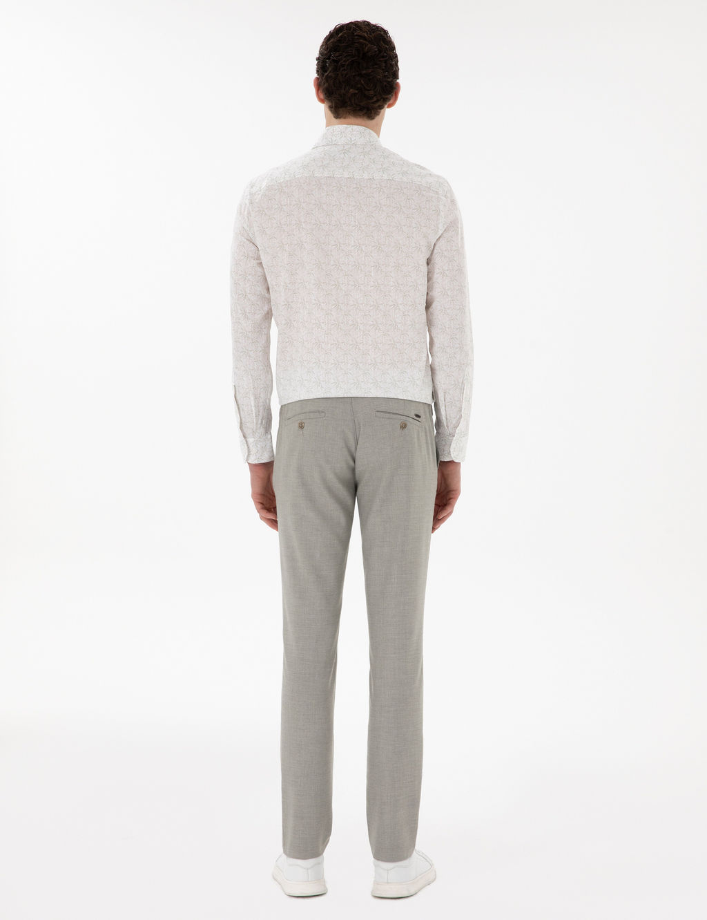 Haki Slim Fit Yazl_k Kanvas Pantolon