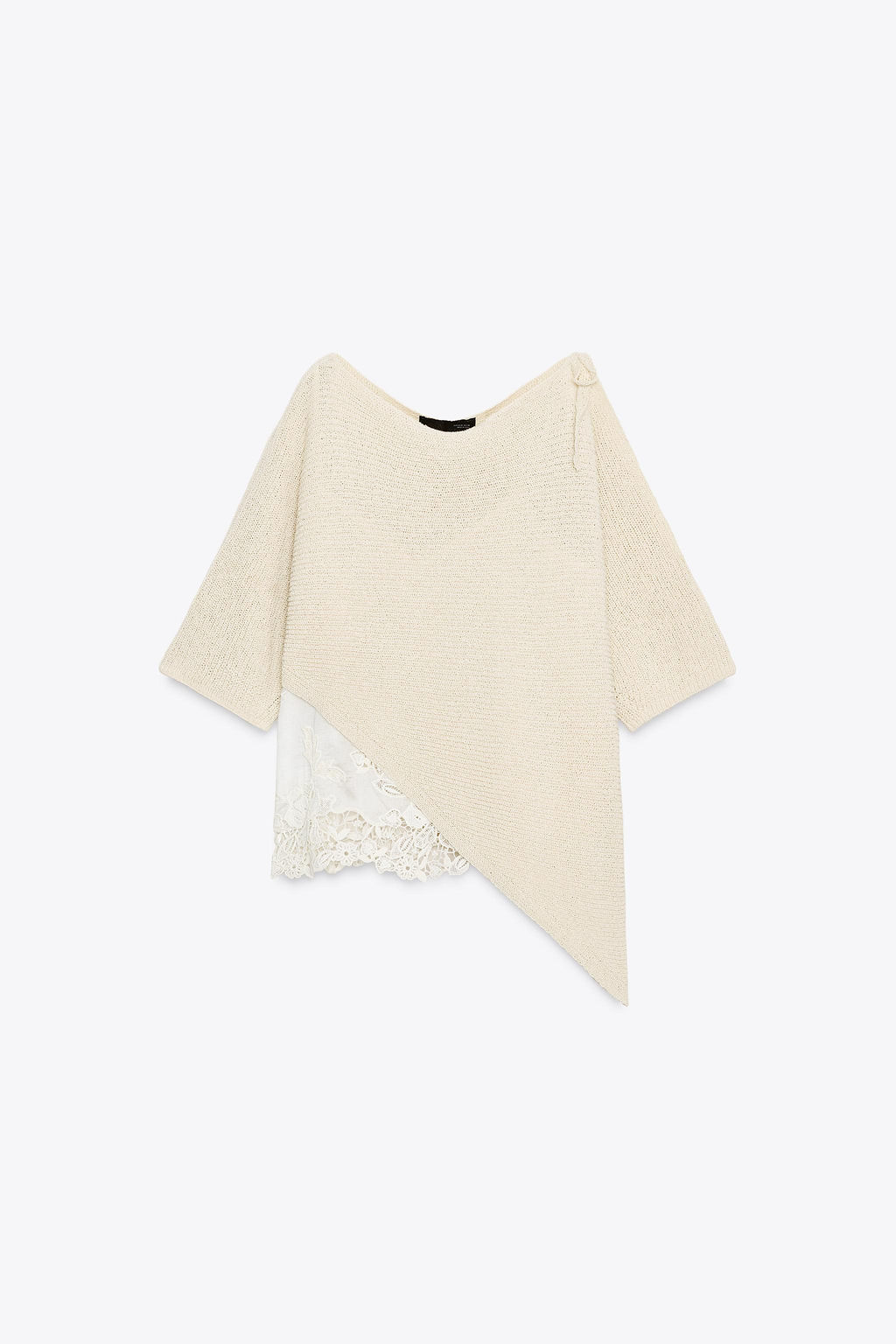 ASYMMETRIC COMBINED KNIT TOP - Zara фото 7