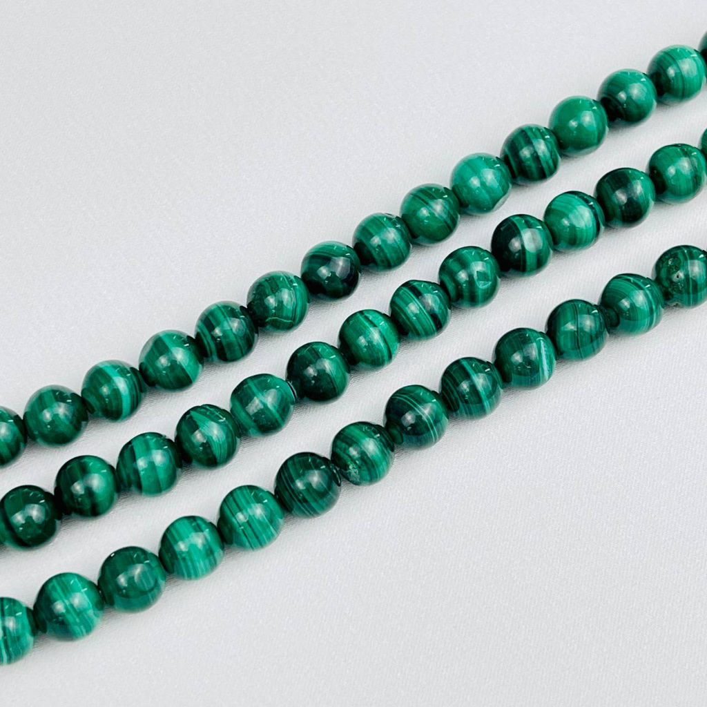 Бусины для украшений из Малахита (54 бусины) 40 см