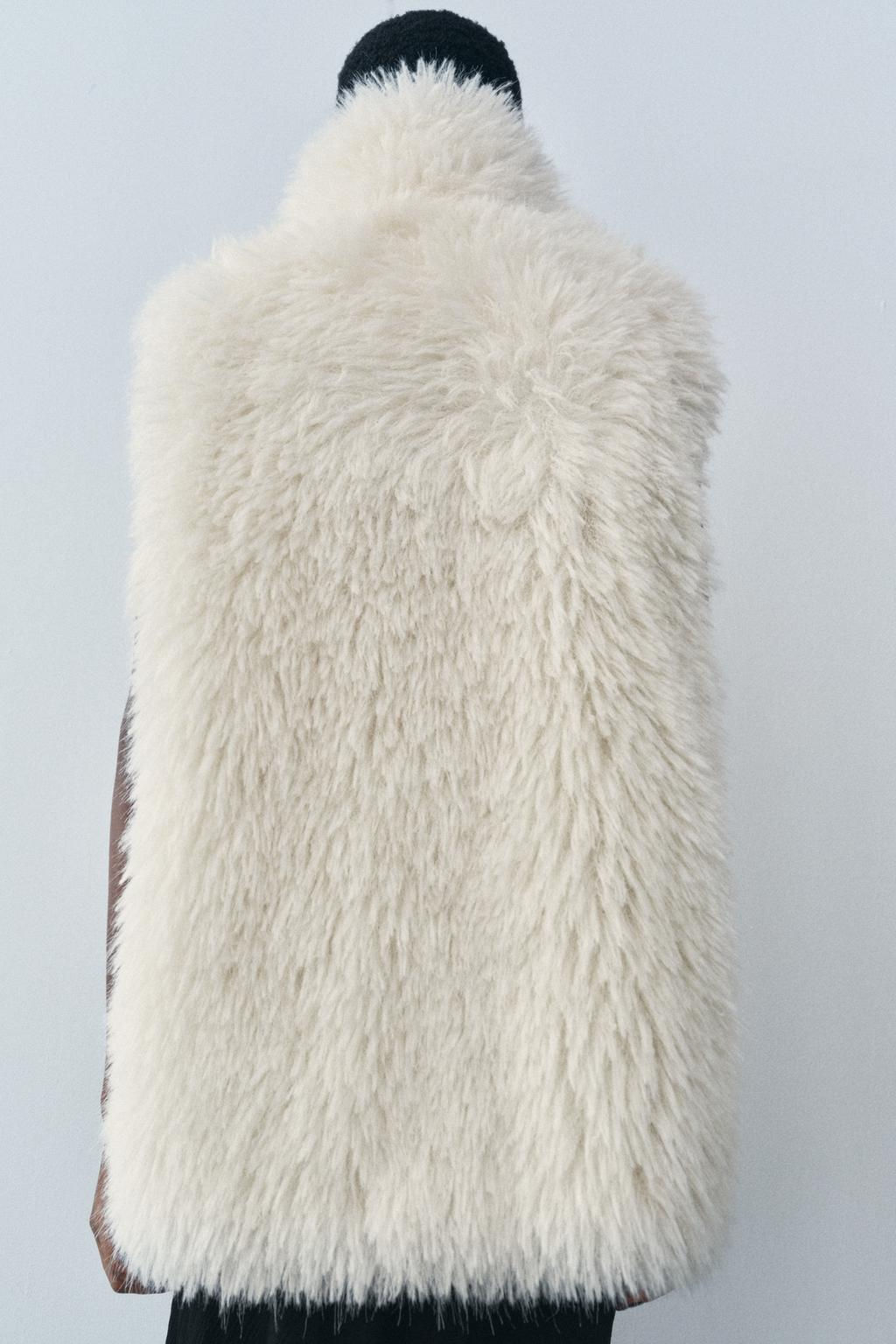FAUX FUR WAISTCOAT ZW COLLECTION - Zara фото 4