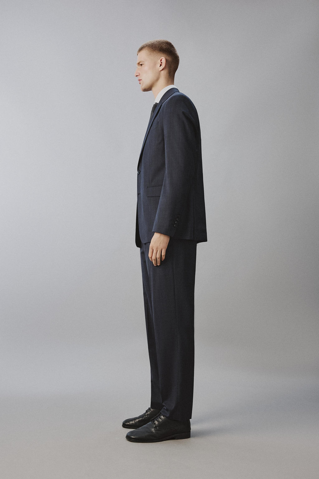 PANTAL?N REGULAR FIT TRAJE CUADROS / Marino oscuro - Zara фото 4
