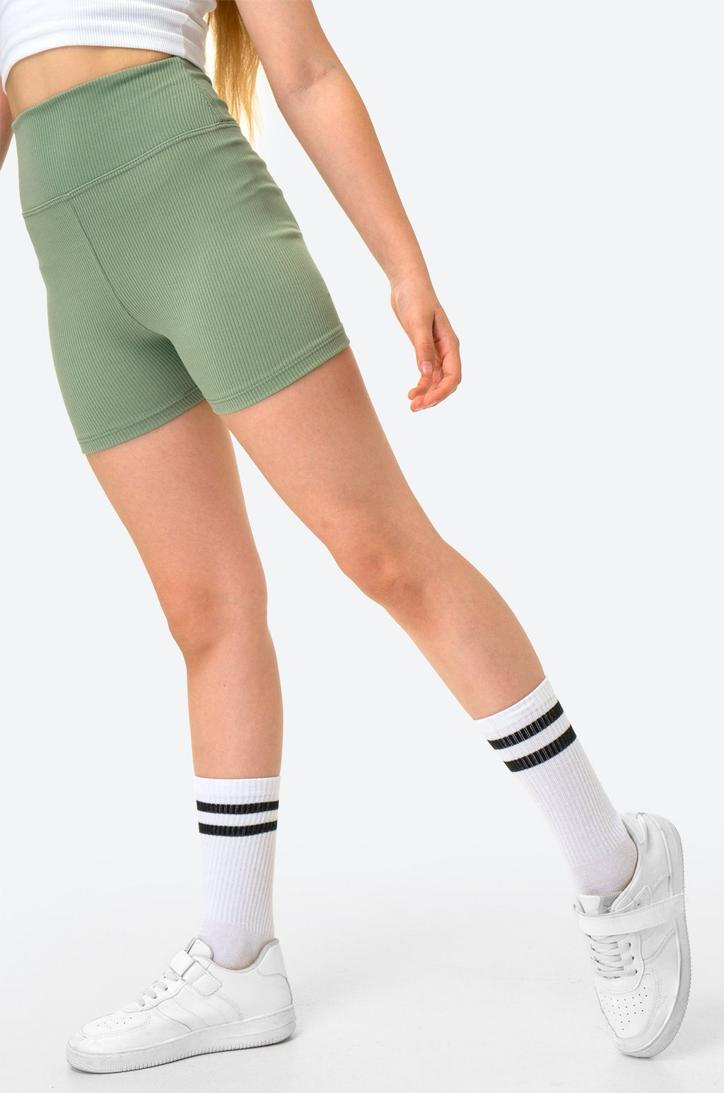 Велосипедки укороченные в рубчик для девочки Happyfox