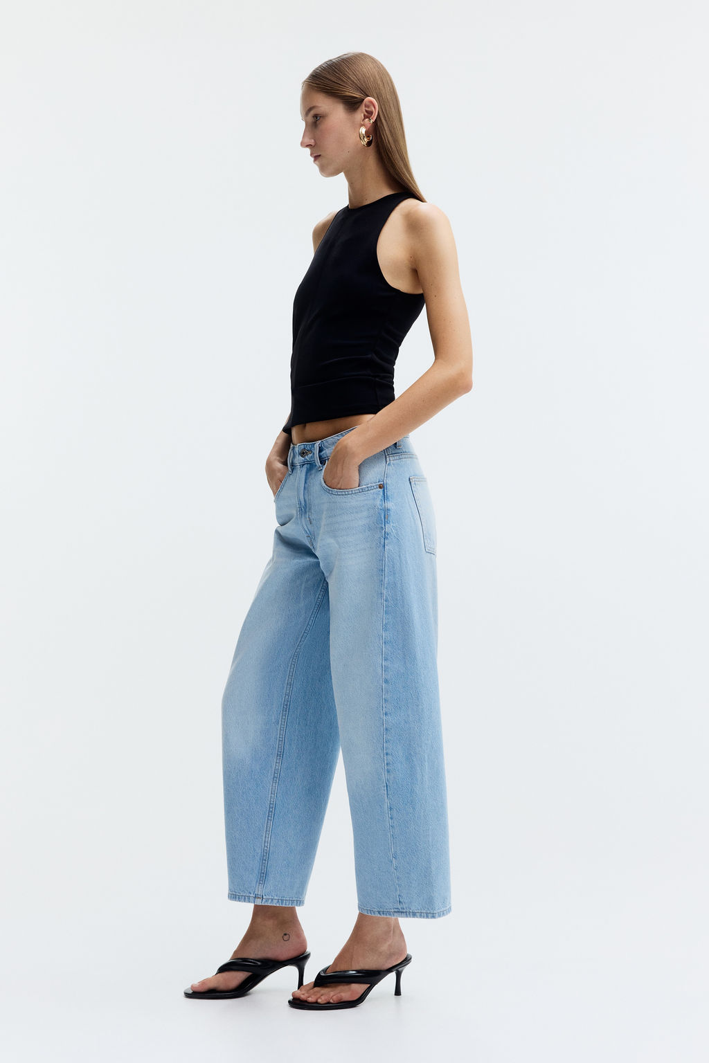 Barrel Regular Waist Ankle Jeans - H&m фото 12