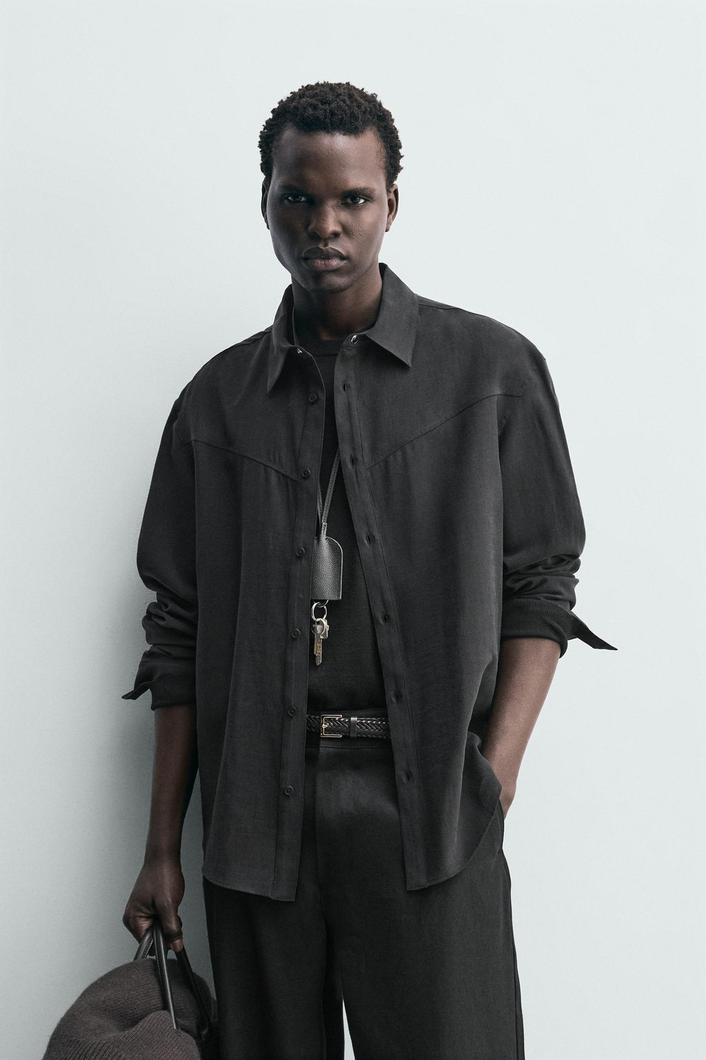 Рубашка CAMISA WESTERN FLUIDA черная