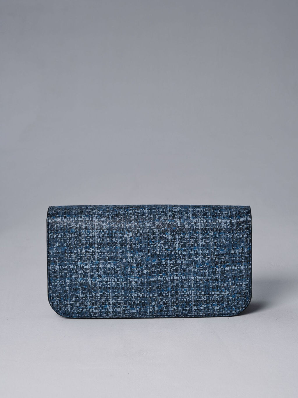 Сумка кожаная багет Deboro 30138 синяя волна