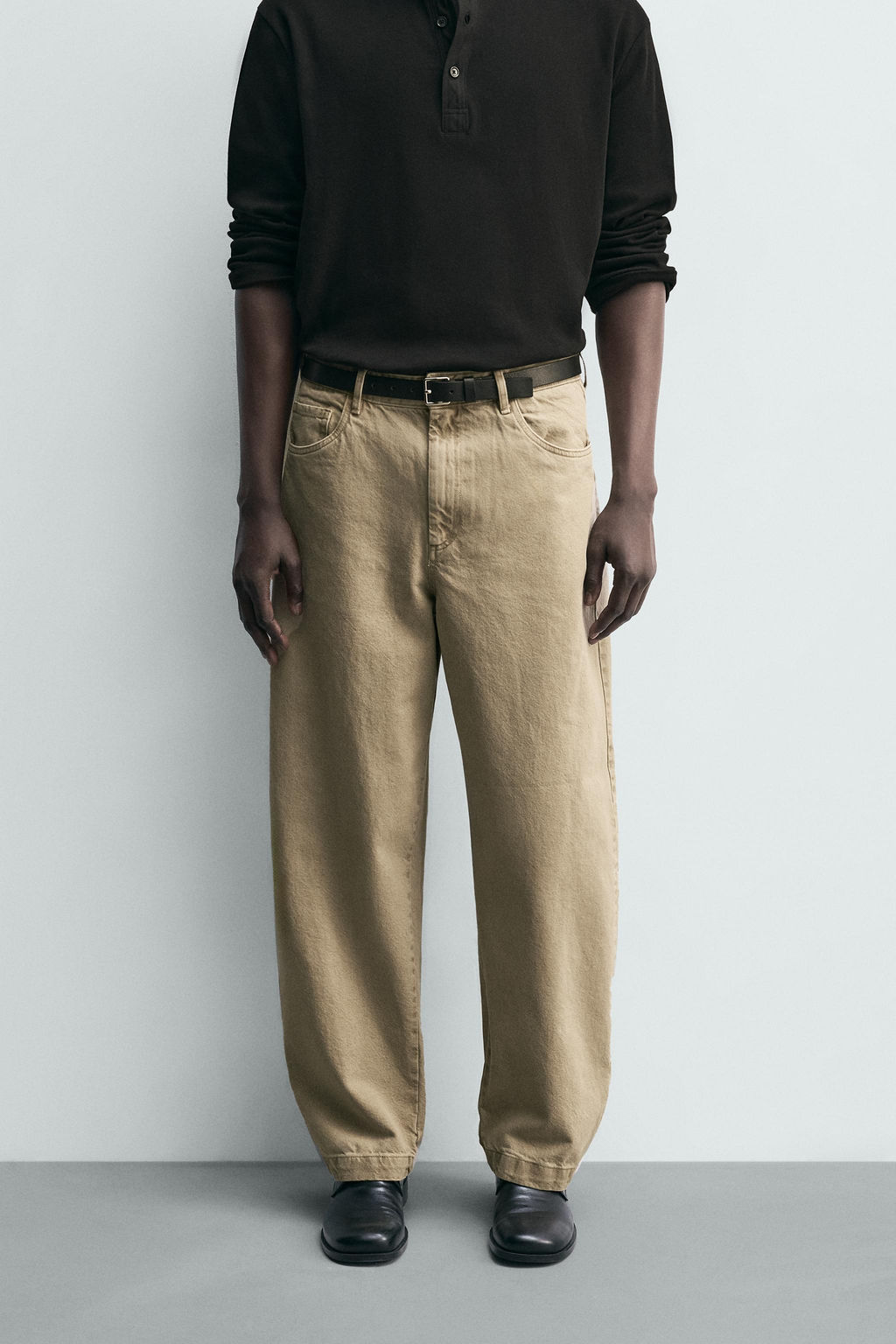 PANTAL?N STRAIGHT FIT LAVADO / Beige - Zara фото 2