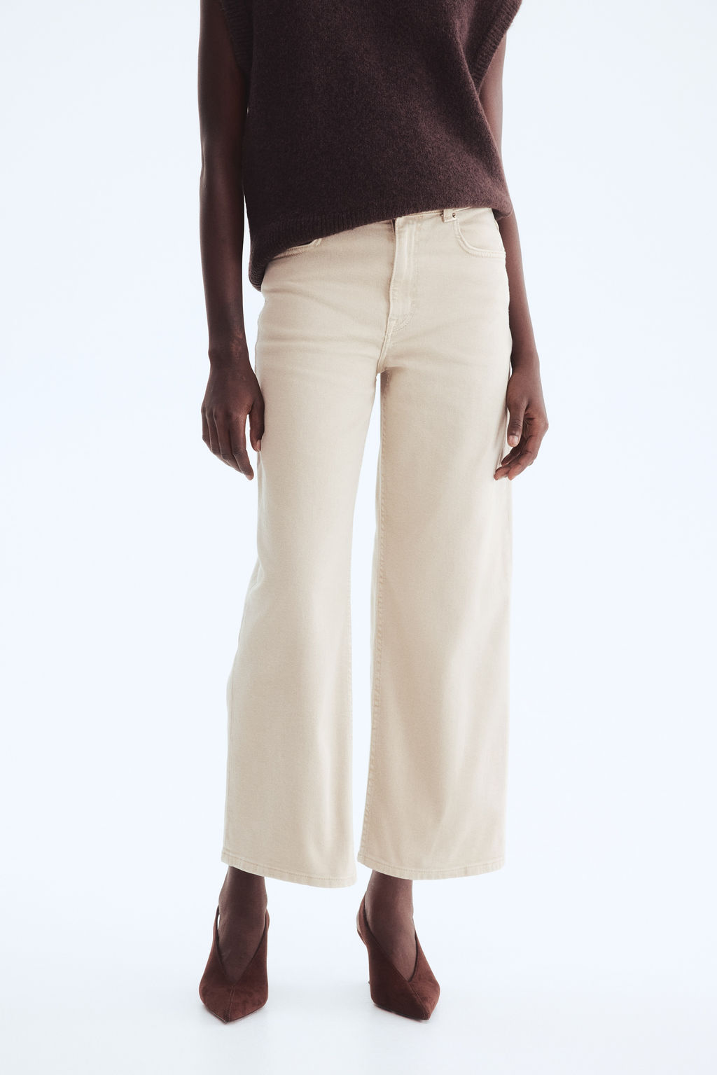 Wide High Waist Ankle Jeans - H&m фото 8