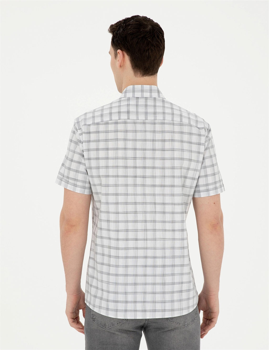 Gri Regular Fit K_sa Kollu G_mlek - Pierre cardin фото 5