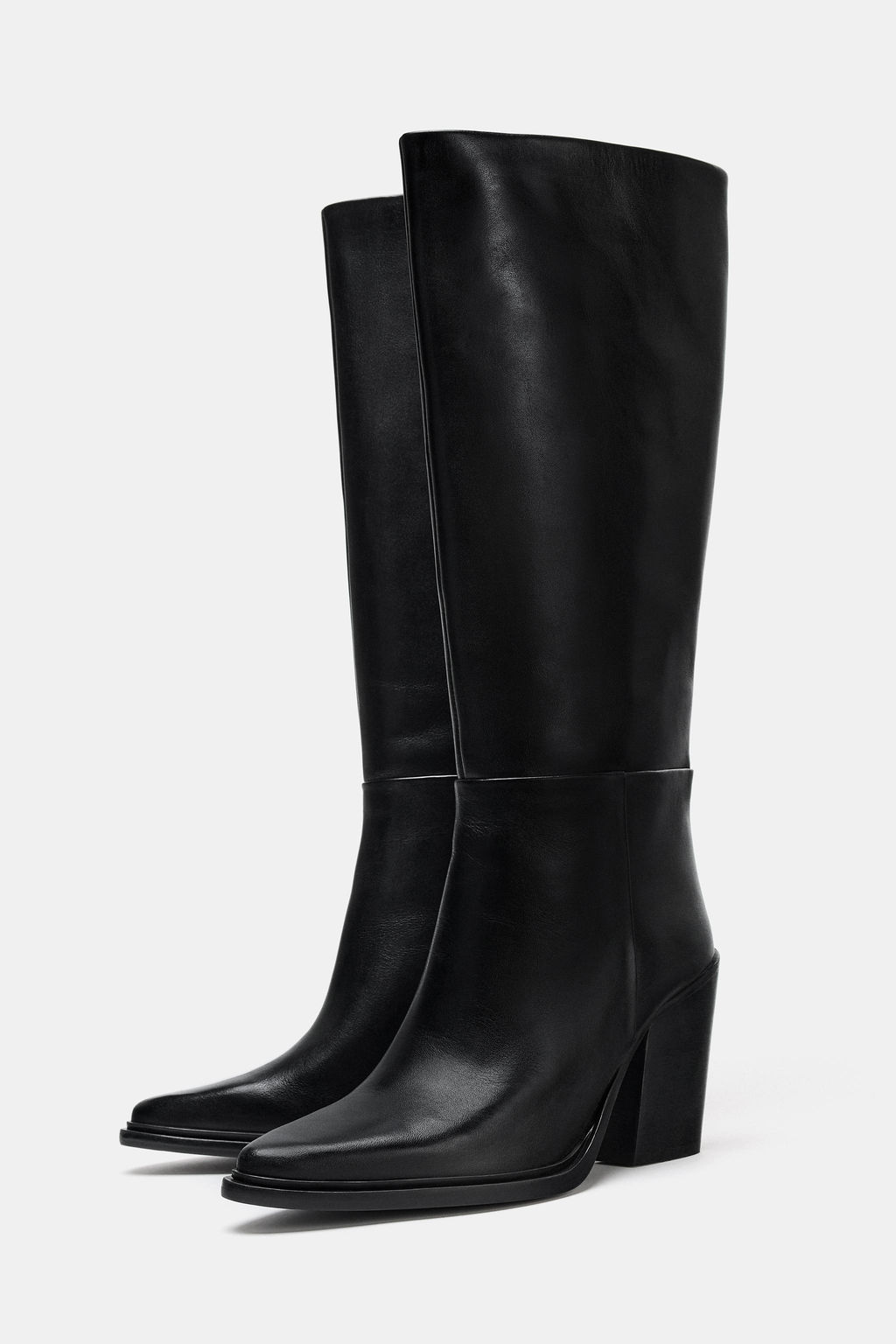 LEATHER COWBOY BOOTS - Zara фото 7