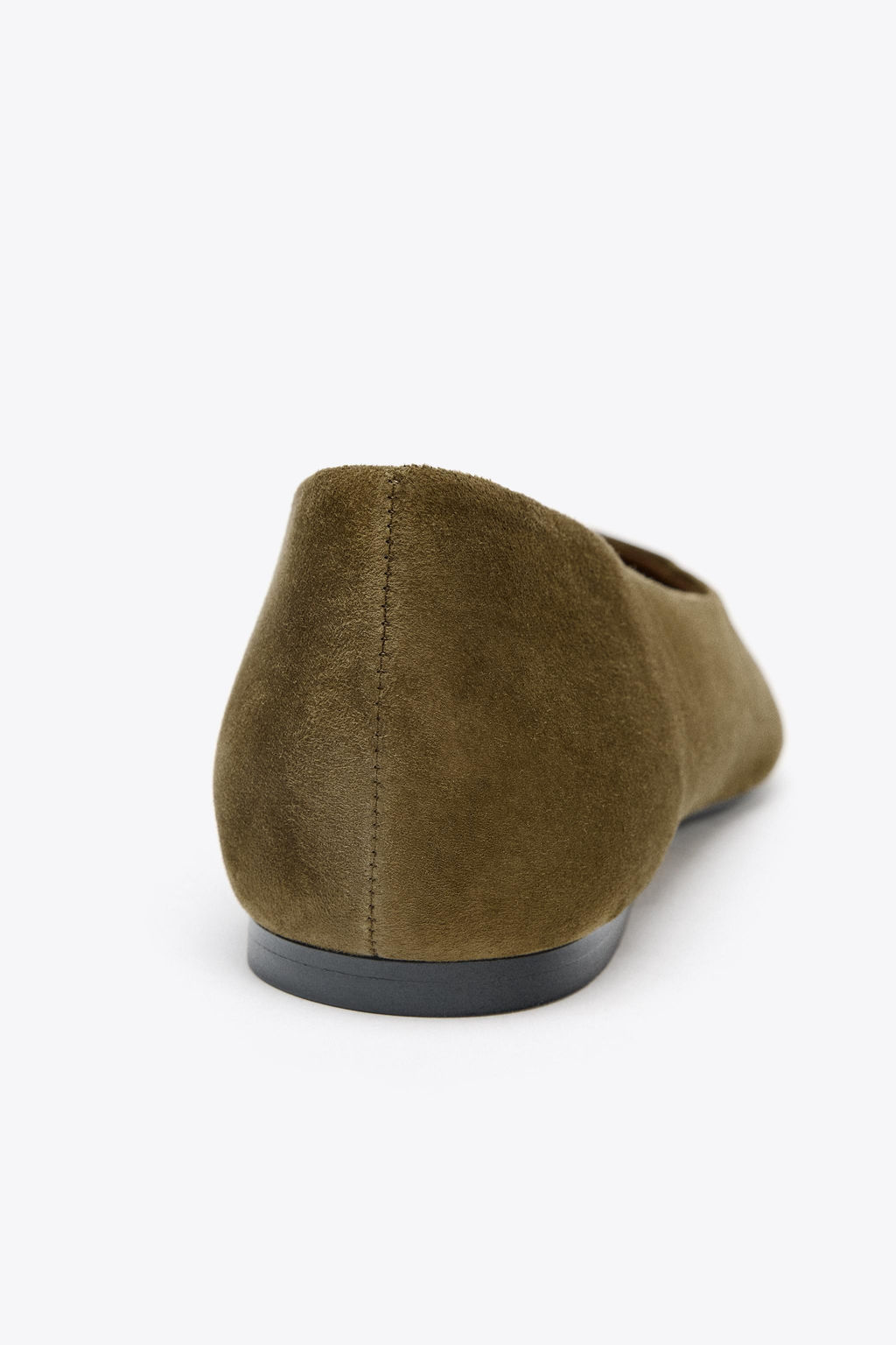 POINTED SPLIT SUEDE BALLET FLATS - Zara фото 5