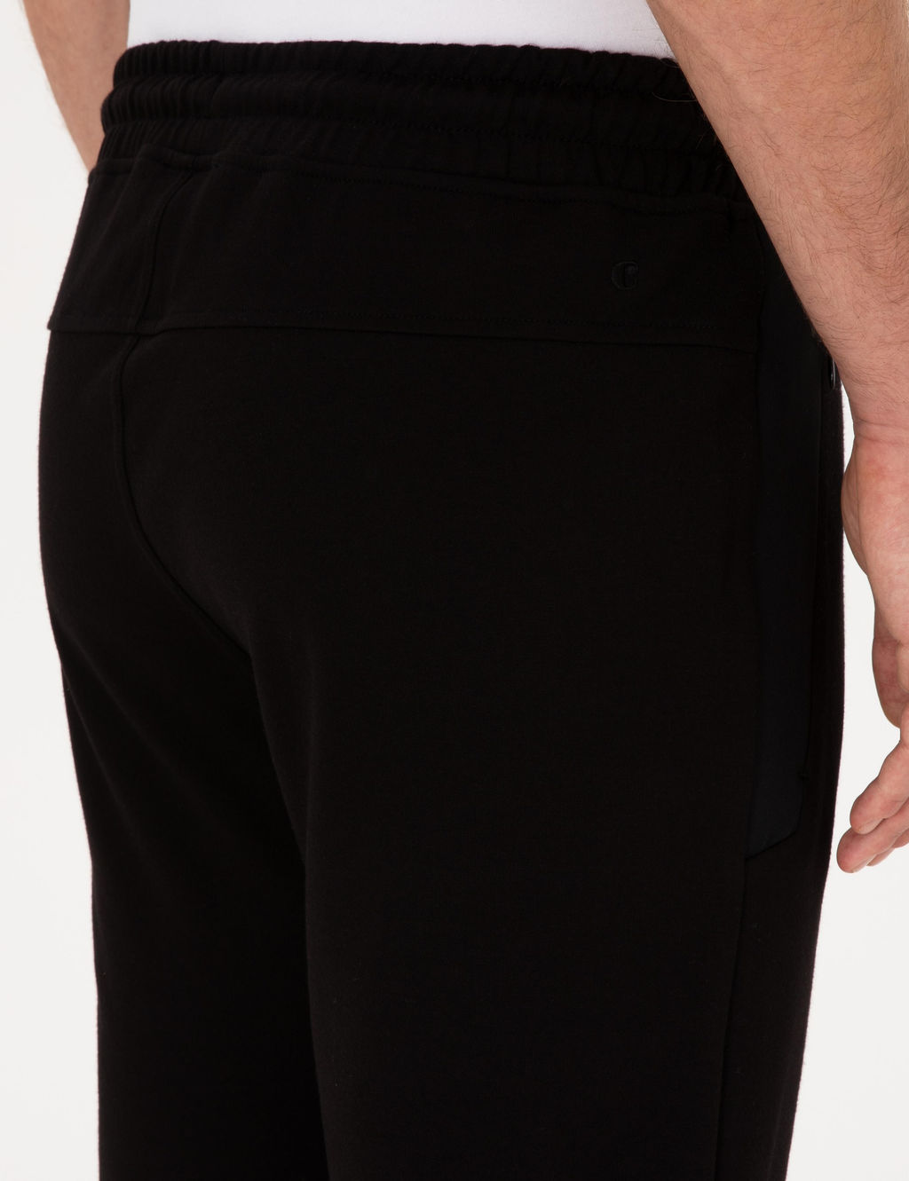 Siyah Slim Fit Pamuk Kar___ml_ Pa_as_ Lastikli E_ofman Alt_