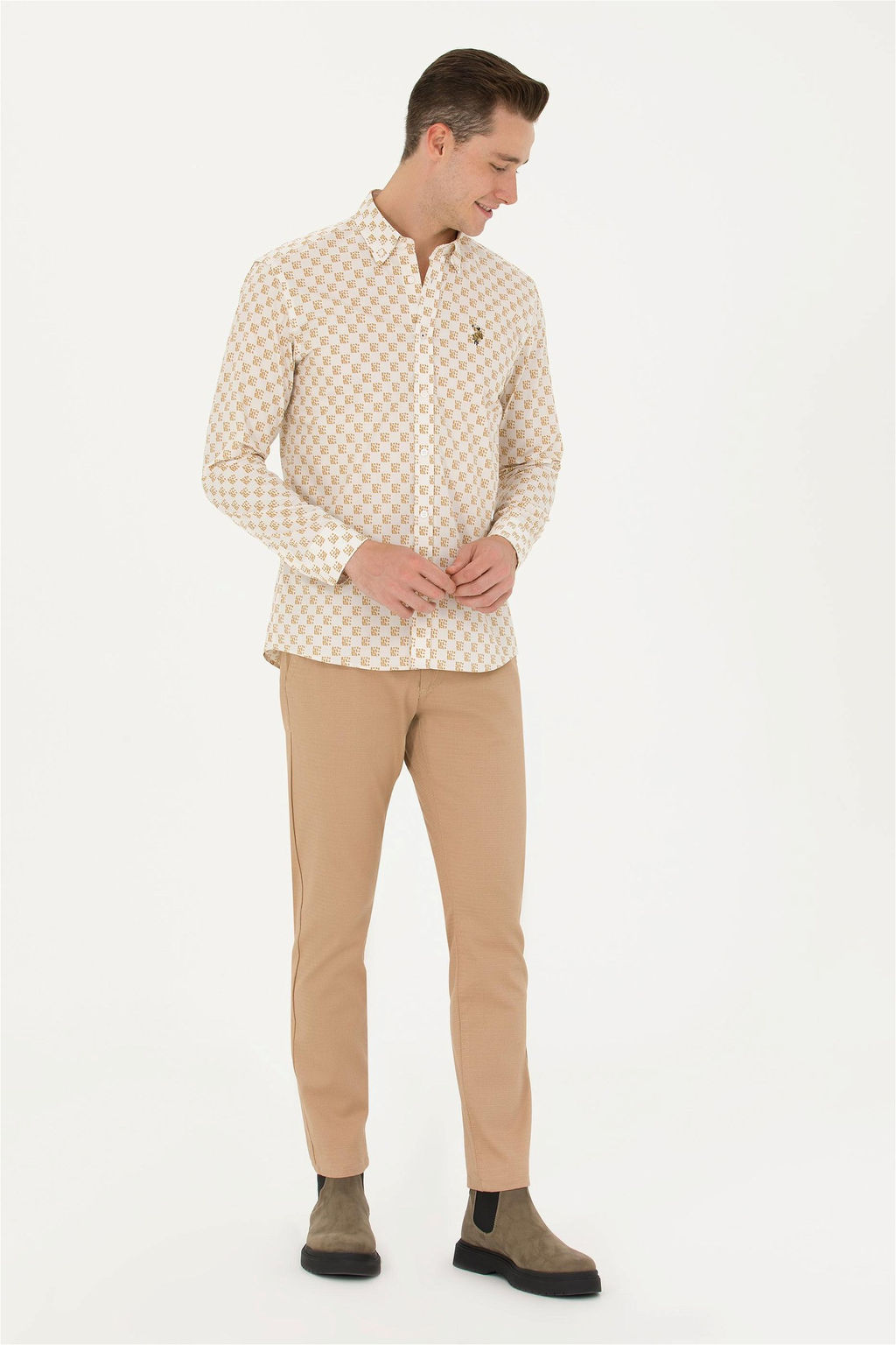 Мужские брюки из парусины светло-коричневого цвета Неожиданная скидка в корзине - U.s. polo assn фото 3