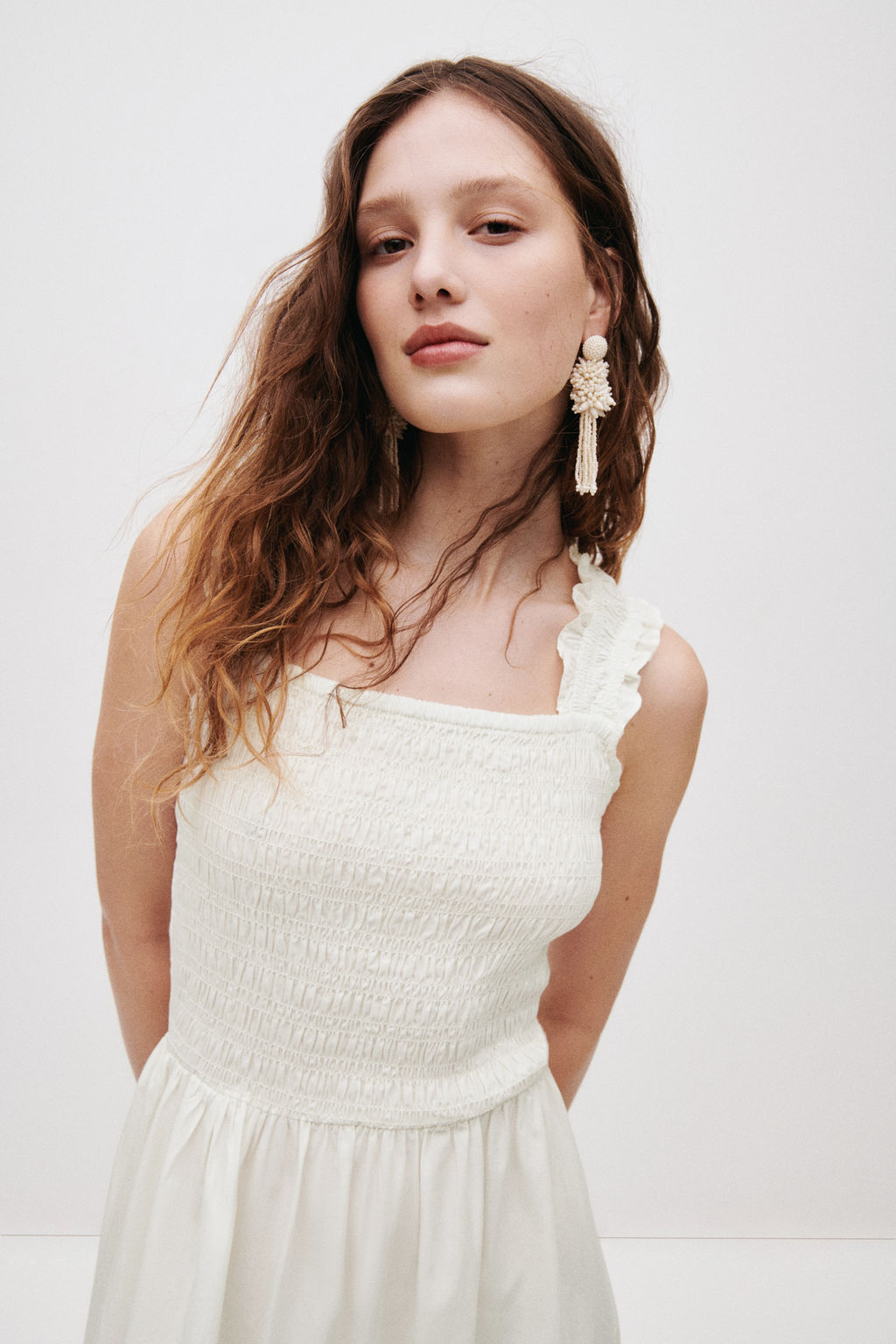 Vestido fruncido en popelina - H&m фото 7