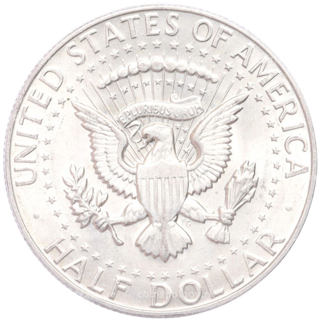Монета 1/2 доллара (50 центов) 1968 года D США
