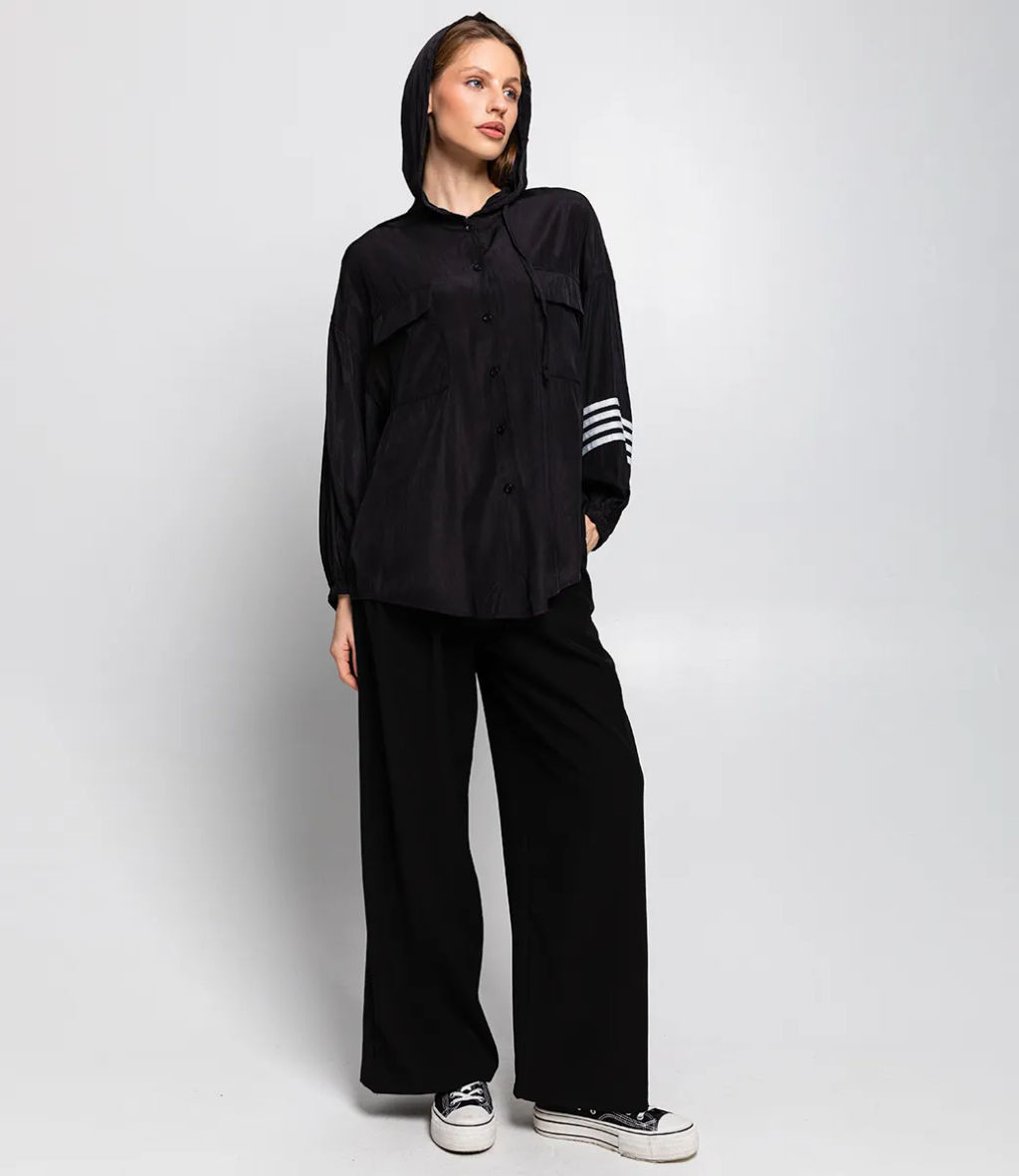 Рубашка #КТ22318, чёрный