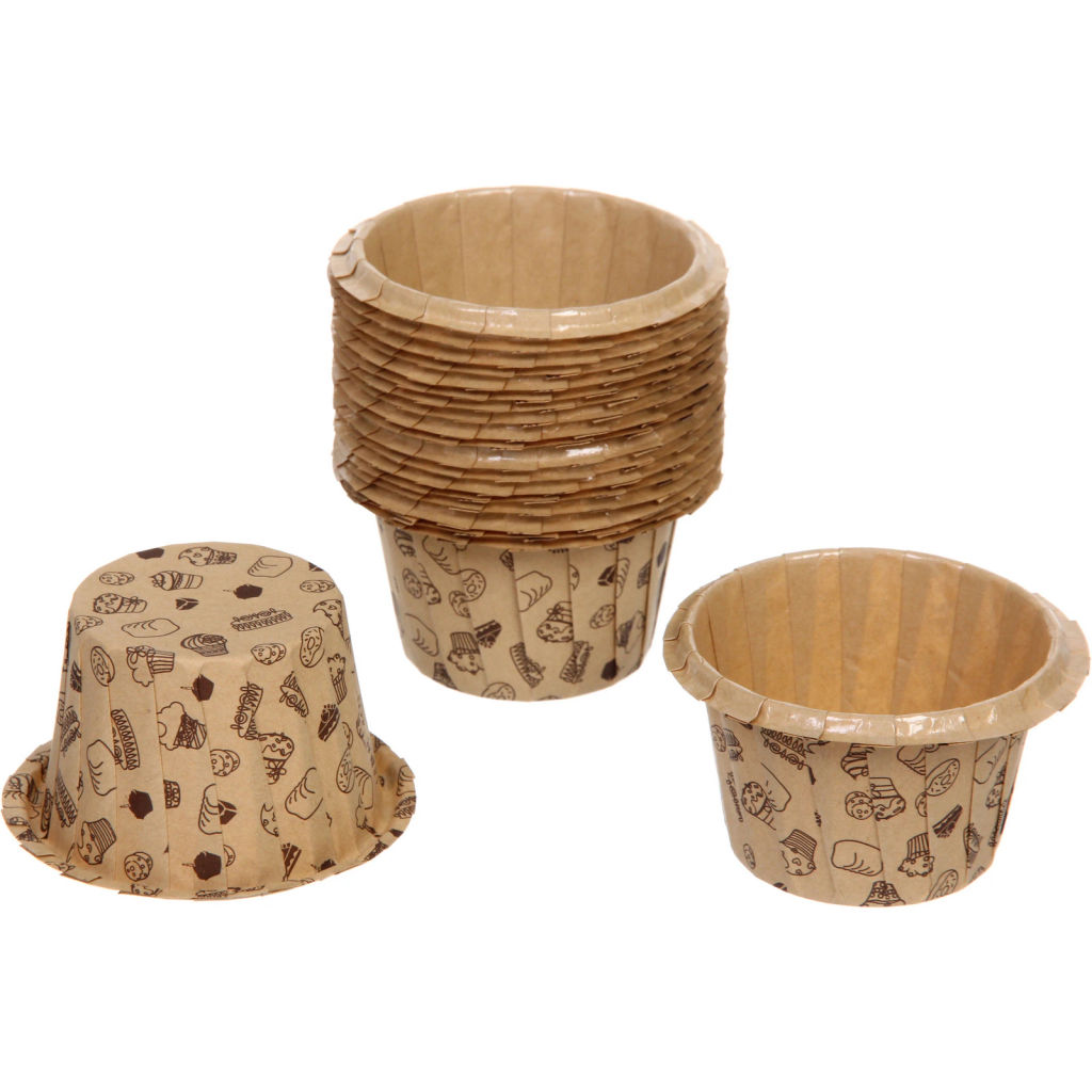 Цена за 3 шт. Форма для выпечки в наборе 20шт "Сupcake" 5*4,5см кексы